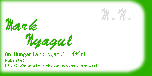 mark nyagul business card